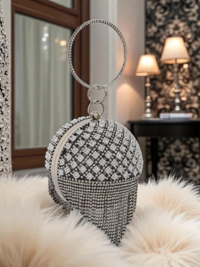 Royalfashion Дамска чанта топка с цирконии Velora Bloom