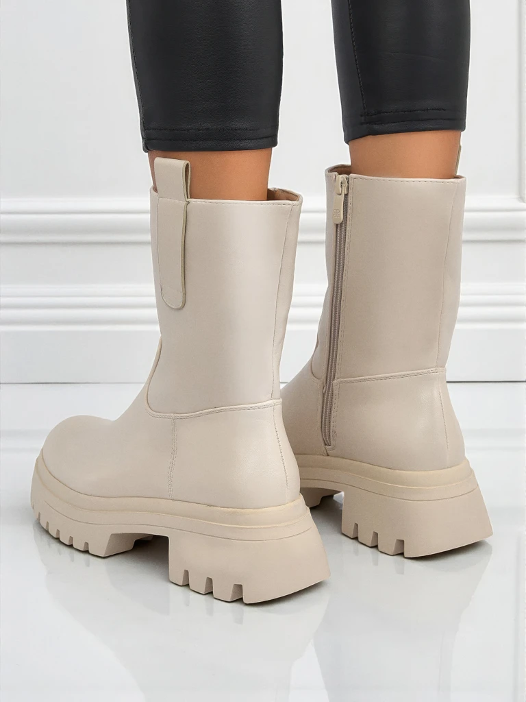 Дамски високи боти от еко кожа Scarlet Mist