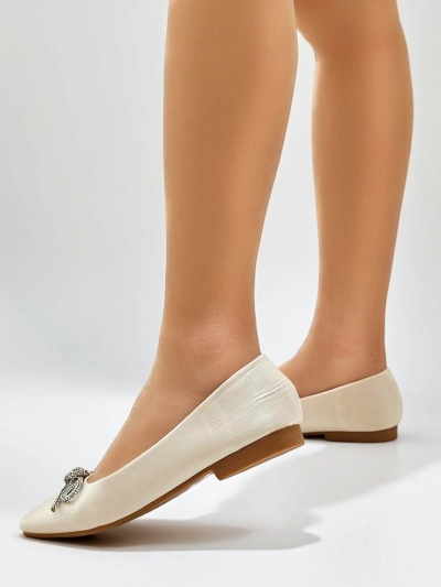 Летни балета обувки Royalfashion за жени с панделка и блясък Ofenal