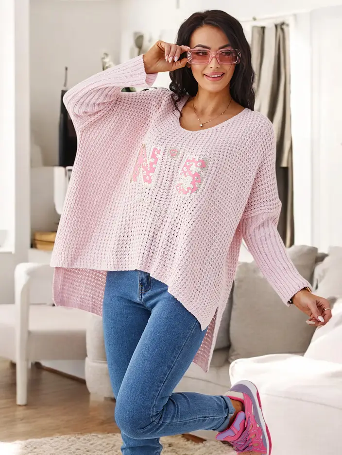 Royalfashion Женски акрилен пуловер с принтове