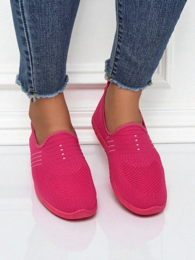 Дамски мокасини Perseida комфортна материя оранжева за пролет и лято