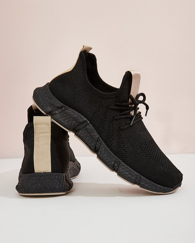 Czarno- beżowe sportowe buty damskie Bommgi - Obuwie