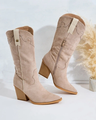 Royalfashion Дамски каубойски ботуши с ток Kowib