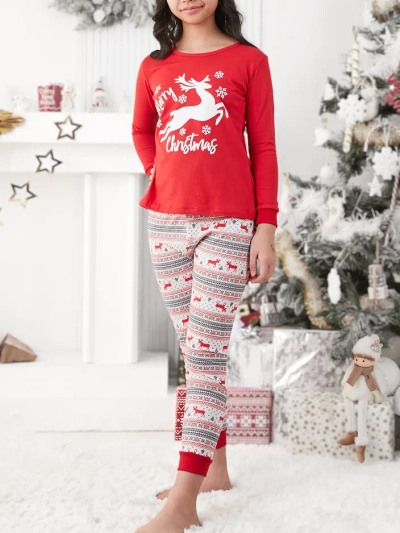 Royalfashion Коледни детски пижами с принт