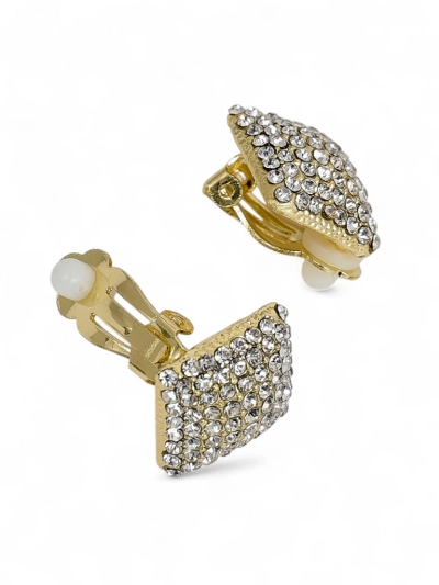 Royalfashion Дамски клипс обеци с цирконии