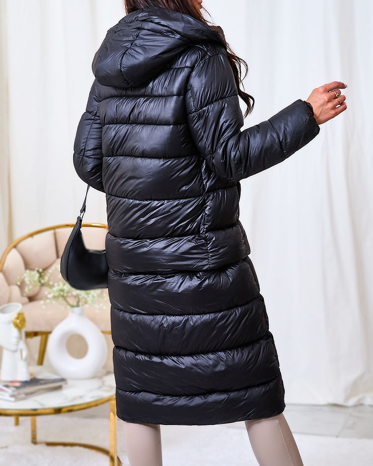 Royalfashion Черно дамско зимно яке