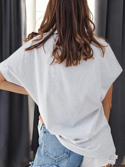 Royalfashion Памучна дамска тениска с принт