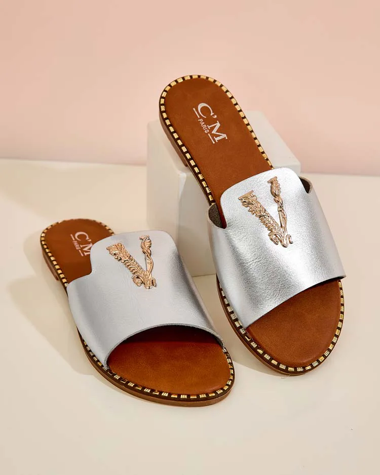 Royalfashion Дамски джапанки от еко кожа Cemenna