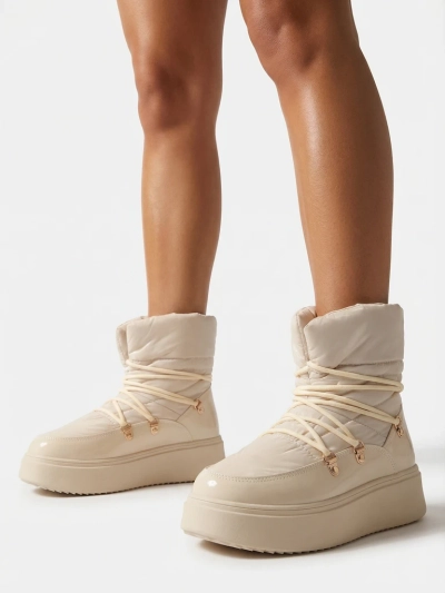 Royalfashion Дамски ботуши за сняг с приплъзване в кремав цвят Dabenda