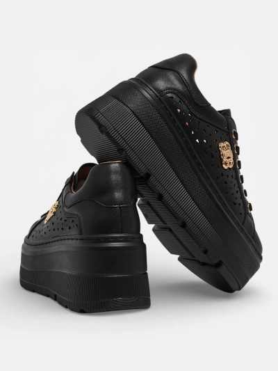 Ажурни дамски спортни сникърси от естествена кожа Atelle