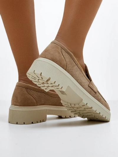 Royalfashion Женски мокасини от еко велур Dunes