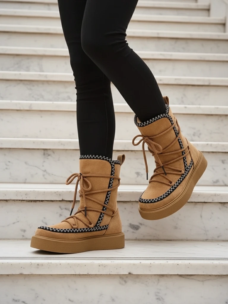 Royalfashion Женски терлици с връзки Siozi