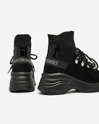 Royalfashion Дамски черни изолирани маратонки Aleppo