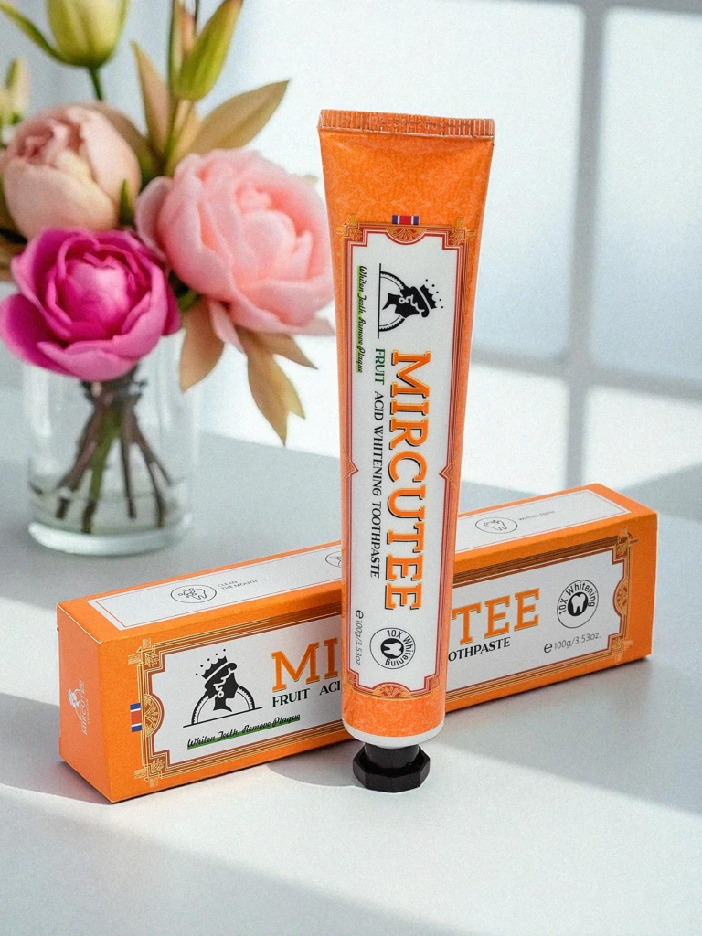 Избелваща плодово-ароматизирана паста за зъби