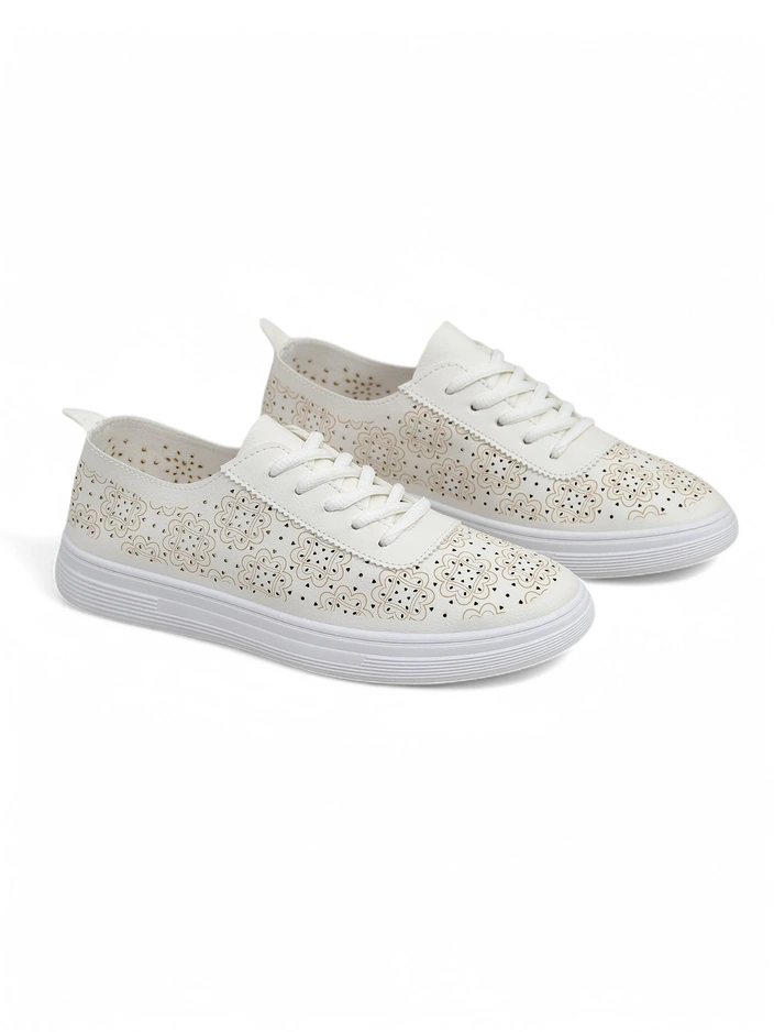 Роялфешън Дамски спортни обувки с връзки с принт Фенни