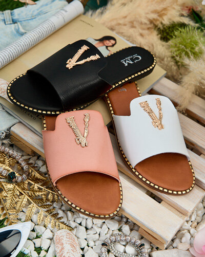 Royalfashion Дамски джапанки от еко кожа Cemenna