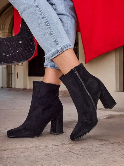 Роялфешън Еко-замшеви женски боти на пръст Еморо