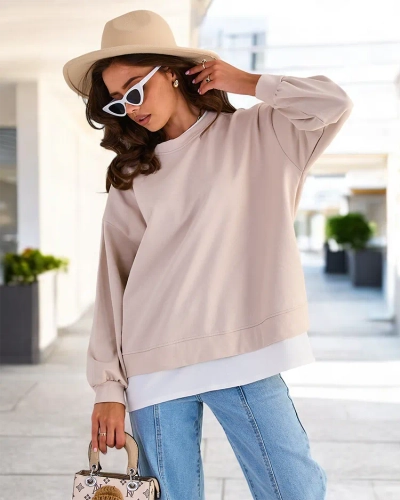 Royalfashion Дамски памучен тънък суитшърт