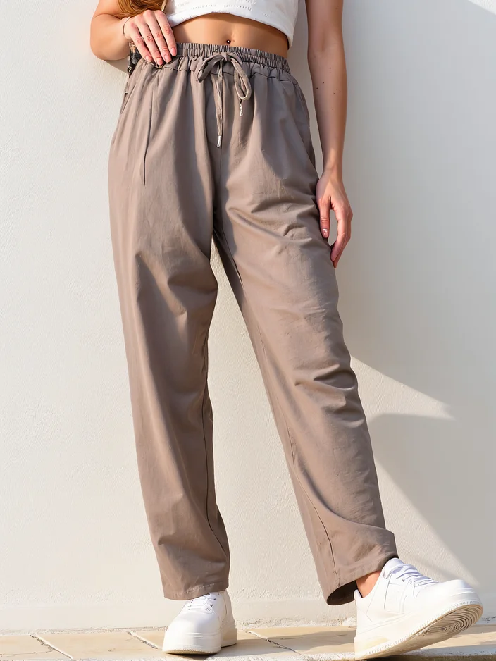 Royalfashion Памучни прави дамски панталони