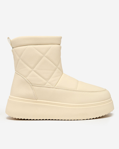 Royalfashion Бежови дамски ботуши a'la snow boots Kacecica