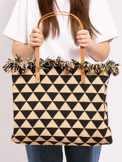 Brązowa pleciona listonoszka na złotym łańcuszku - Akcesoria