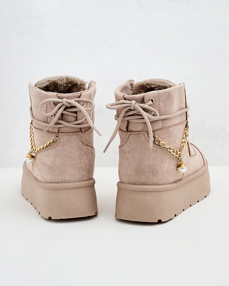 Royalfashion Дамски ботуши с връзки Woruces