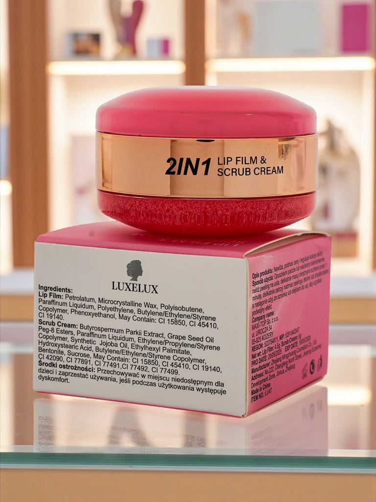 Luxelux Балсам за устни и пилинг 2в1
