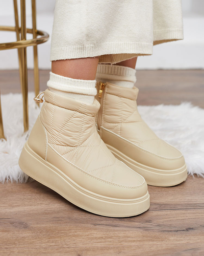 Royalfashion Дамски ботуши за сняг с приплъзване в бежово Armeda