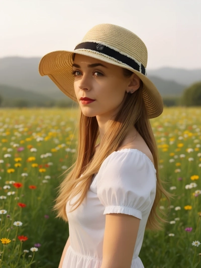 Royalfashion Дамска сламена шапка Sunny Meadow