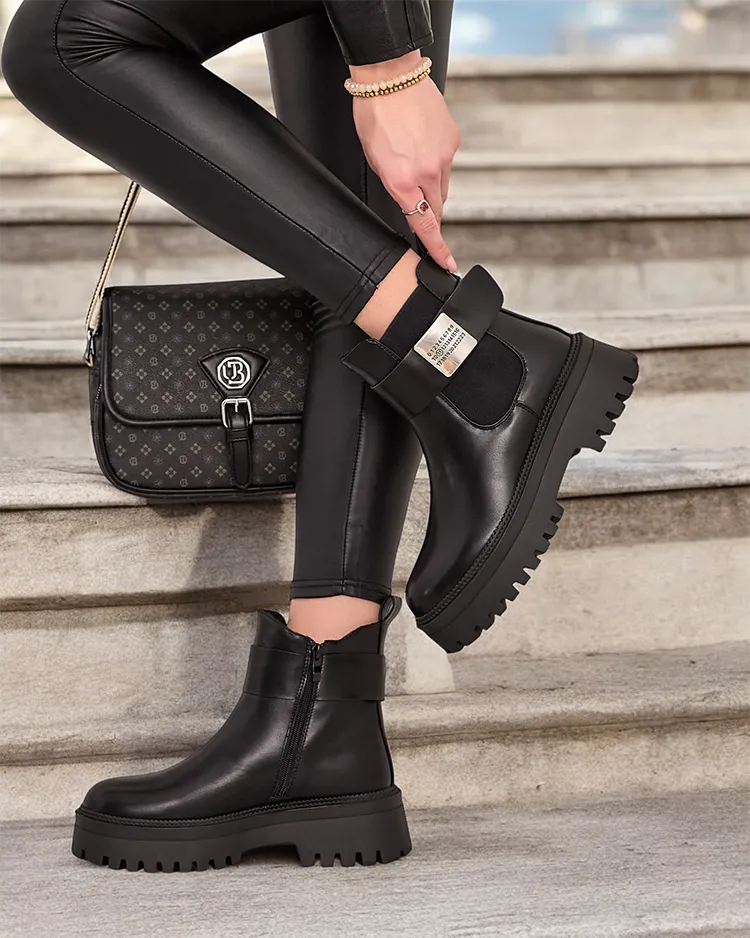 Royalfashion Дамски ботуши Dobi от еко кожа