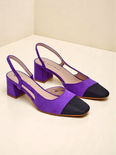 Royalfashion Дамски обувки на нисък ток с декоративен нос Eleganzo