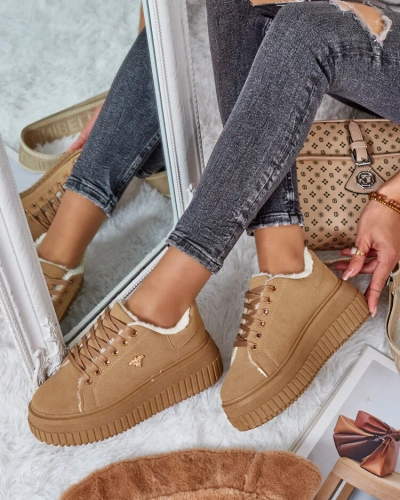 Royalfashion Затоплени дамски маратонки с кожа Noxu