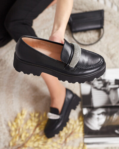 Royalfashion Дамски мокасини с циркони Emerne