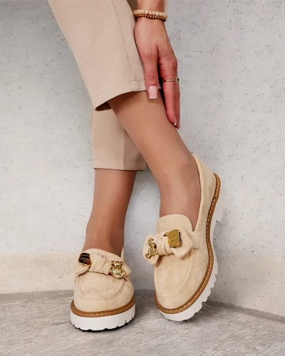 Royalfashion Дамски мокасини с панделка Ezizer