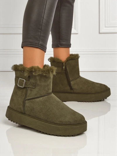 Royalfashion Къси дамски боти тип сноубутс Aurelia Classico