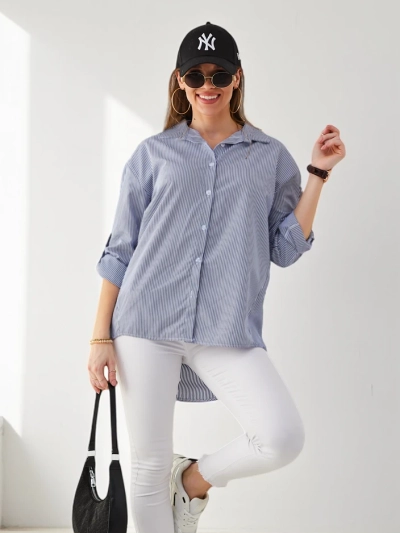 Royalfashion Жена риза с райета