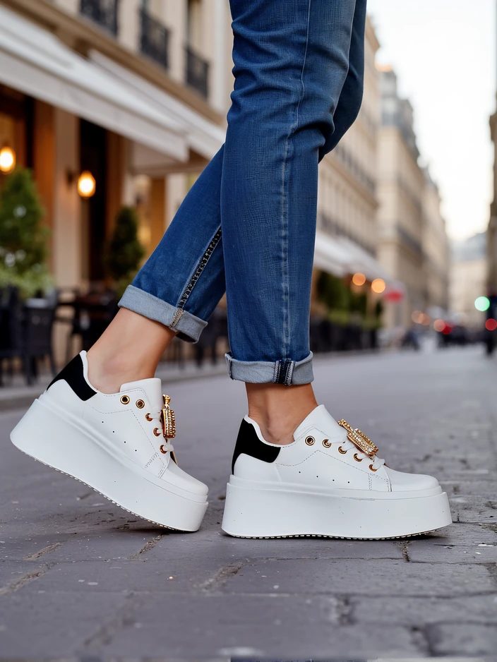 Royalfashion Дамски спортни маратонки на платформа Oviger