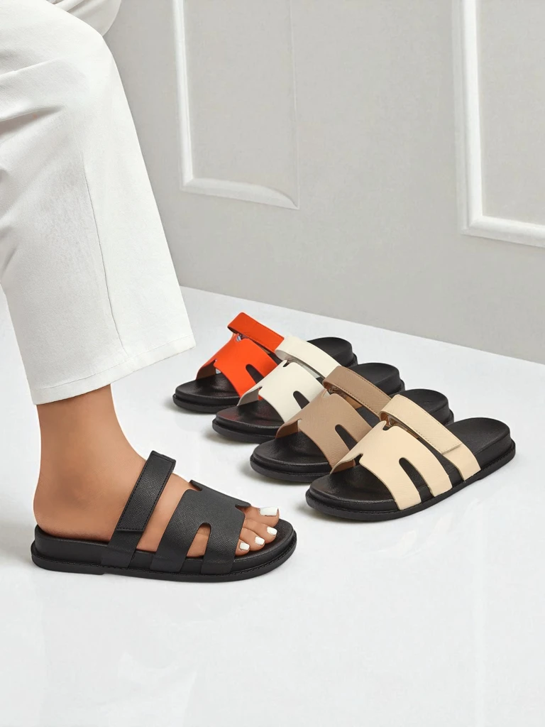 Royalfashion Дамски чехли от еко кожа ReppiFlex