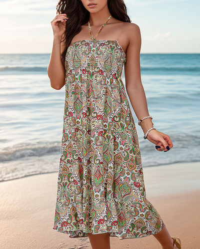 Royalfashion Дамска миди рокля с принт