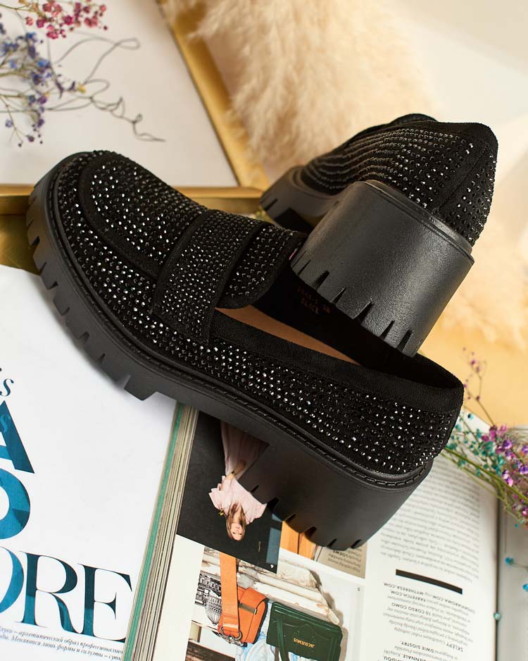 Royalfashion Дамски мокасини с циркони Epolls