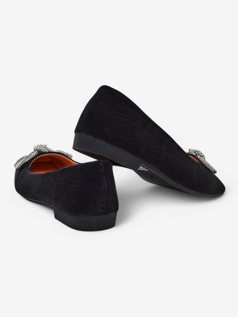 Royalfashion Жени балерини с панделка и блясък Ofenal