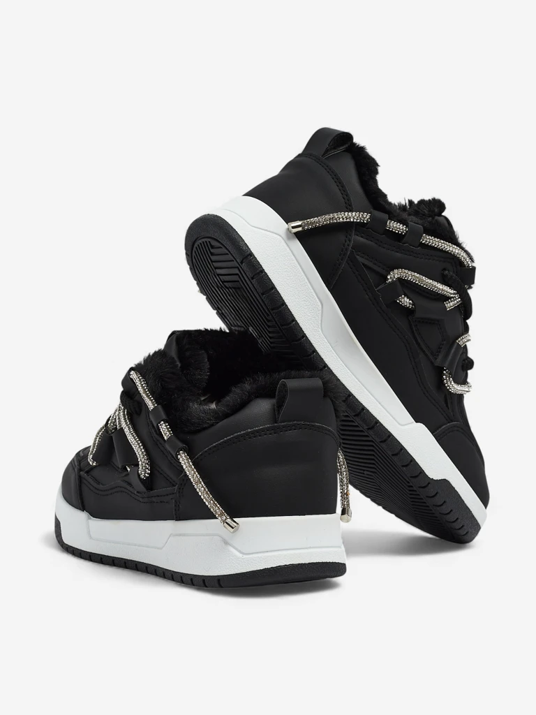 Дамски сникърси Luna черни от екологична кожа за всеки ден