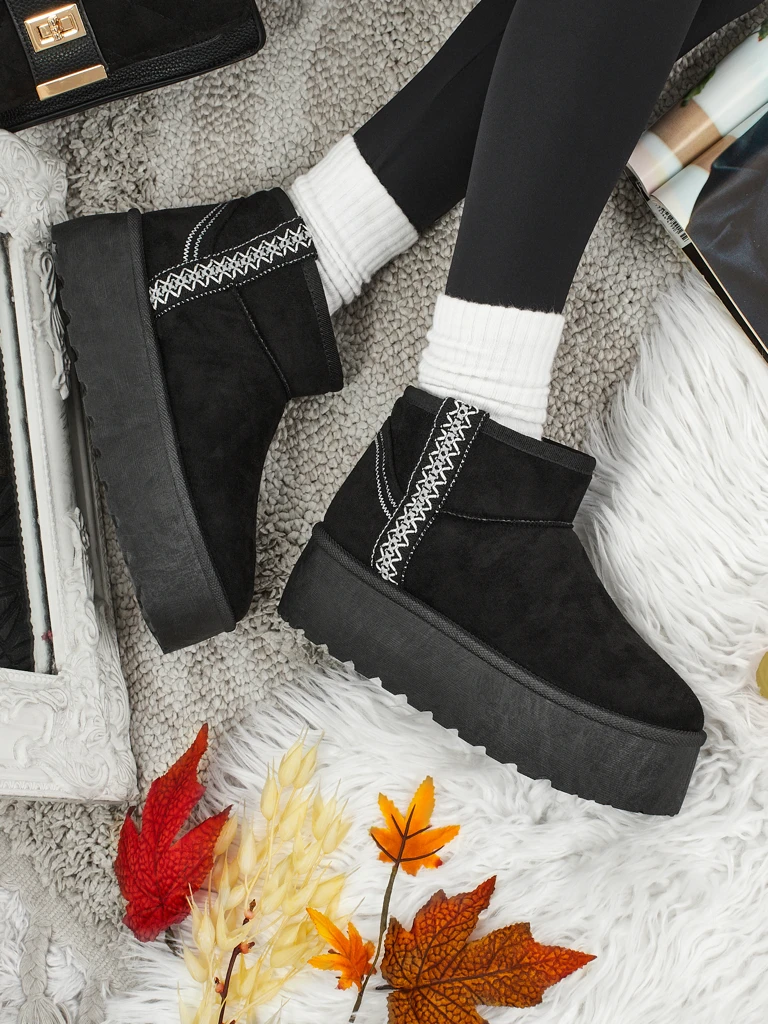 Къси дамски боти а'ла сноубутс Althea