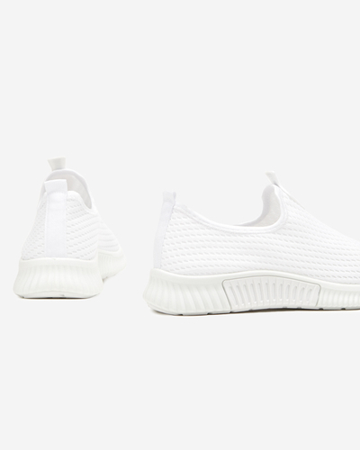 Białe damskie wsuwane buty sportowe Banila - Obuwie