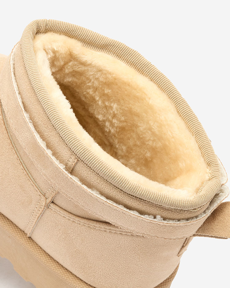 Royalfashion Светлокафяви дамски обувки a'la ботуши за сняг с орнамент Parisela