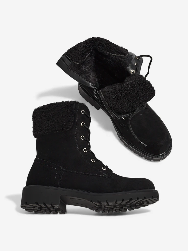 Дамски еко велурени боти с връзки Trevolla