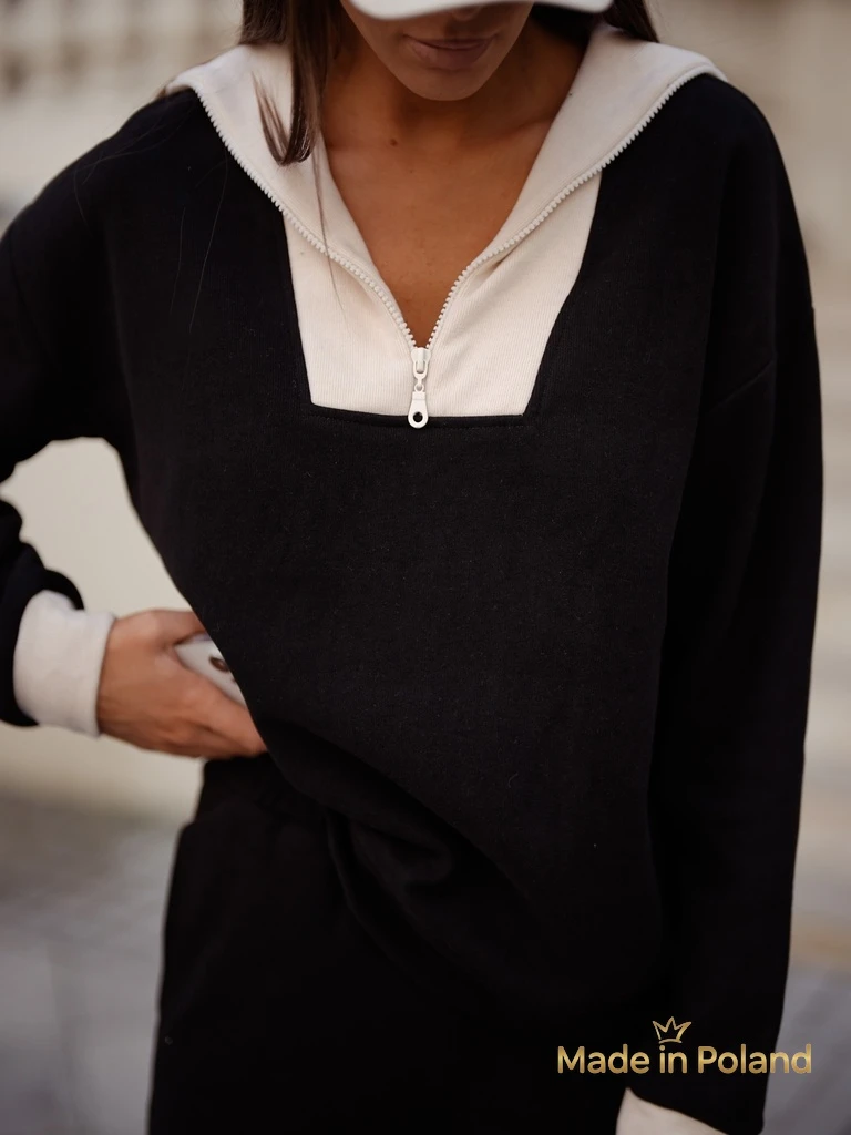 Памучен дамски комплект от плетена материя Fissa