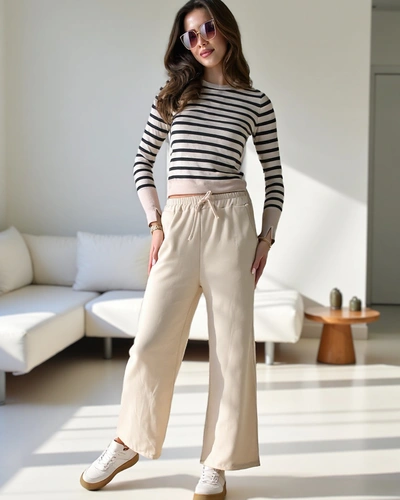 Royalfashion Женски широки спортни панталони