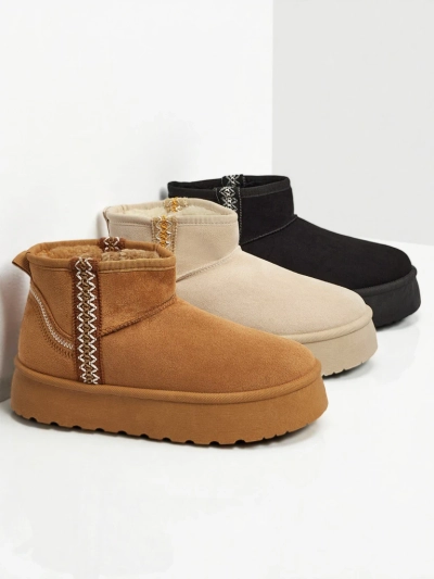 Къси дамски боти а'ла снегоходки Pravel