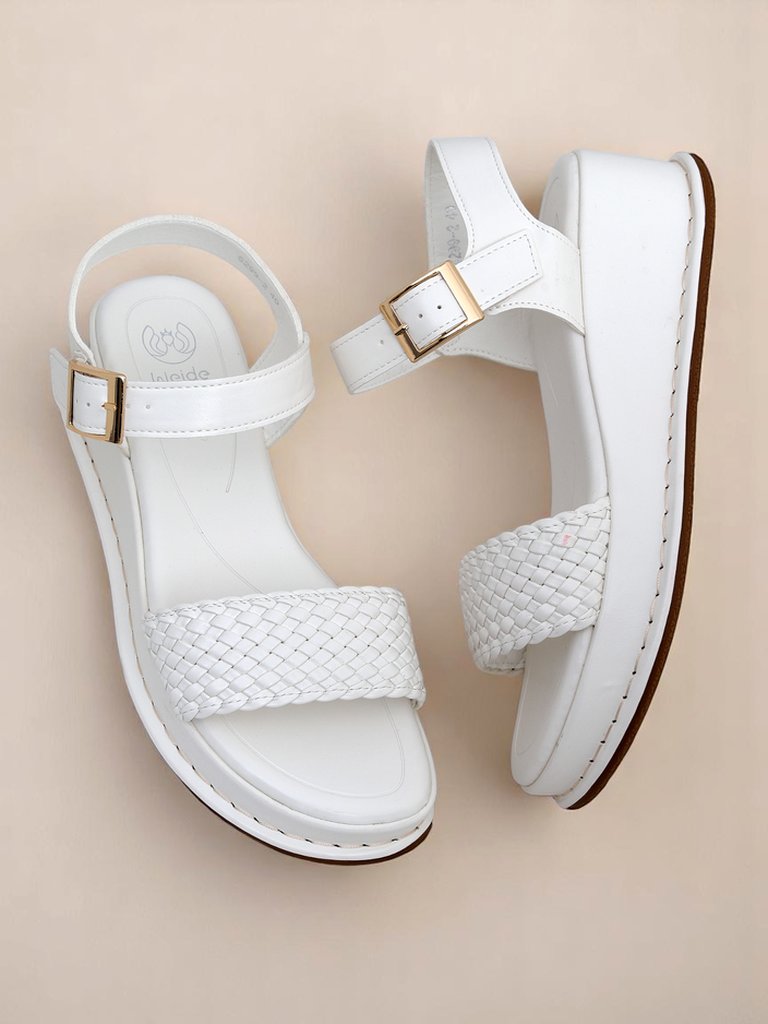 Royalfashion Дамски сандали на платформа с плитен каиш Fiolle